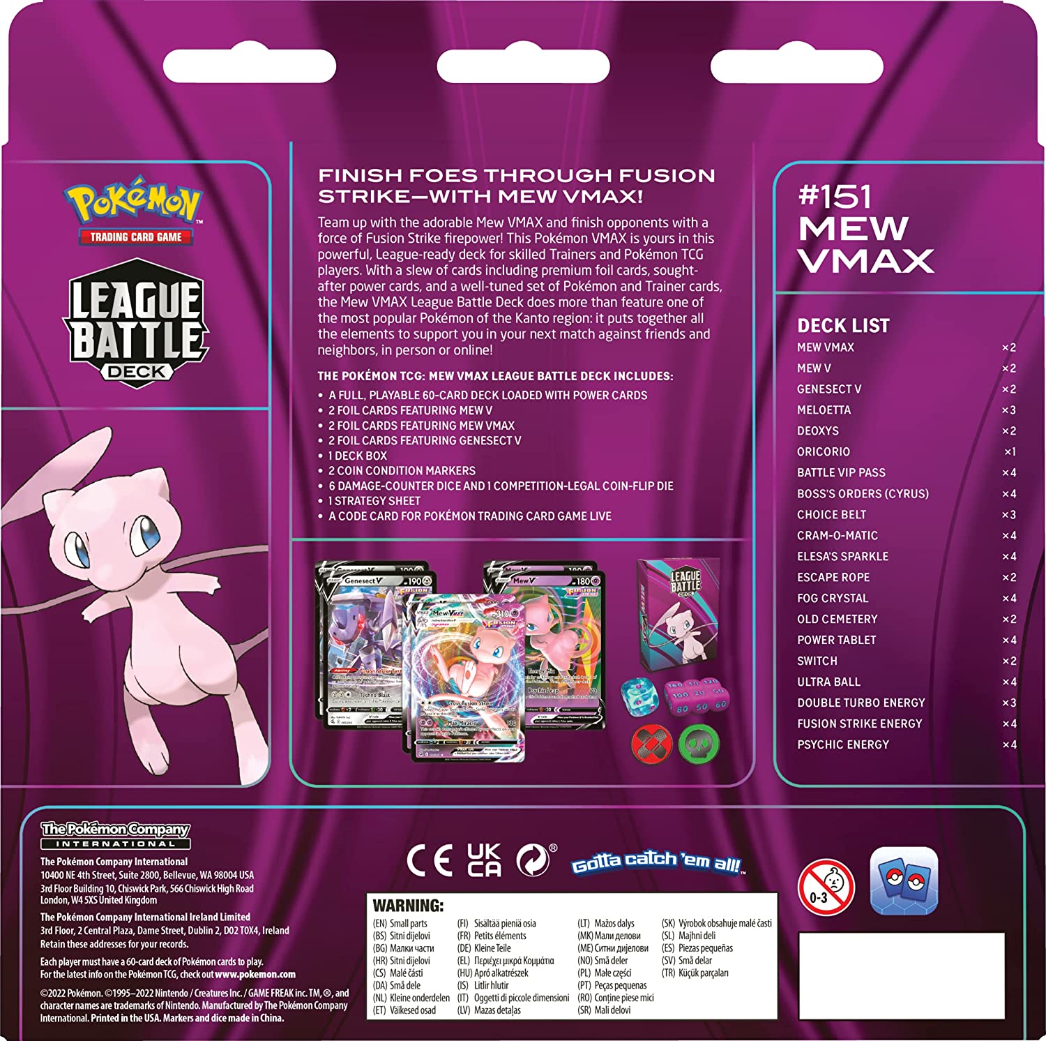 Pokemon TCG: Mew VMAX League Battle Deck – Inked Gaming